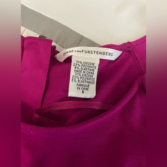Diane Von Furstenberg fuchsia dress, NWOT size 6 - Picture 3 of 4